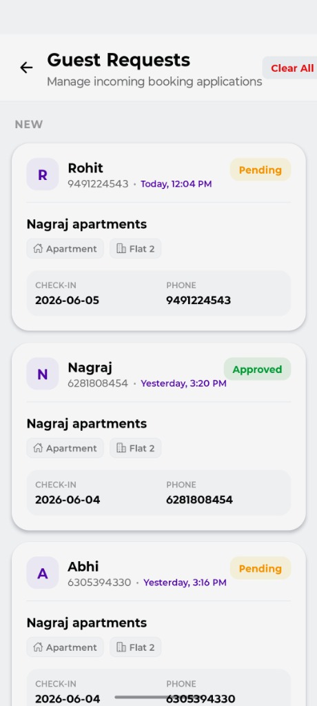 Owner Requests Screenshot